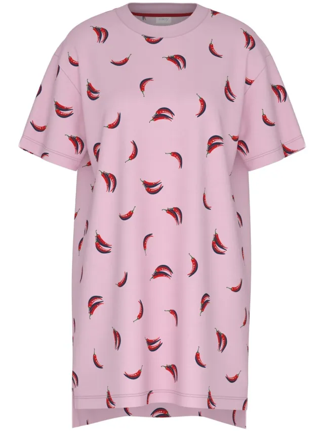 Mey Damen Bigshirt Met Korte Mouwen Serie Spice It Up Soft Pink