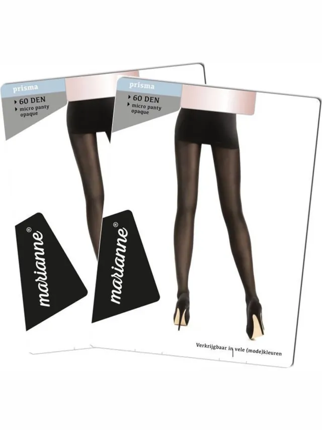 Marianne 2 Pack Marianne Panty 60 Denier Almost Black