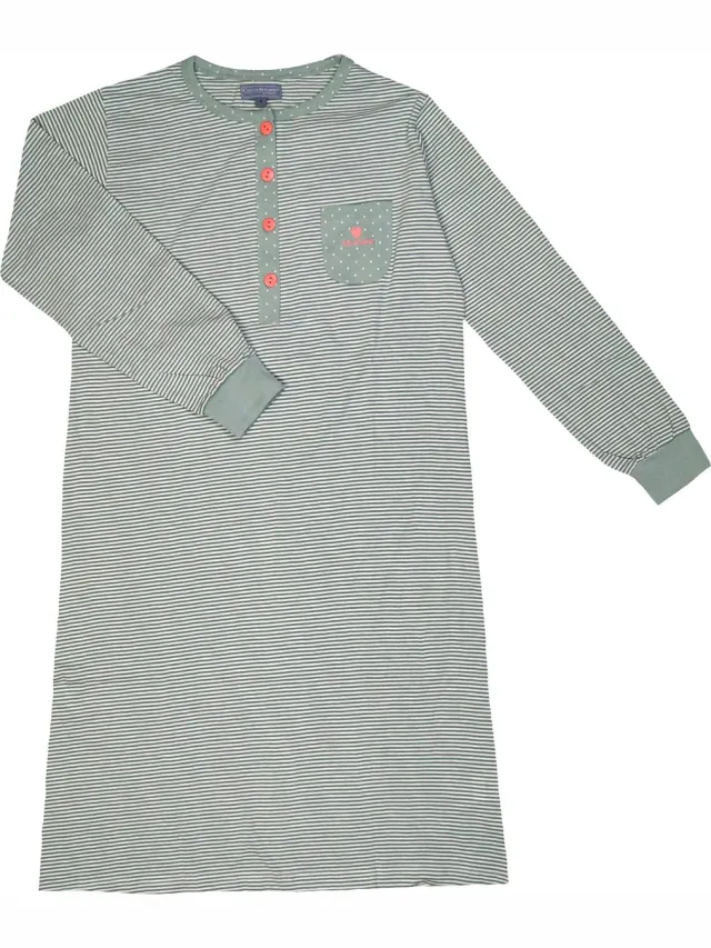 Lunatex Dames Lunatex jersey nachthemd 613755 Groen