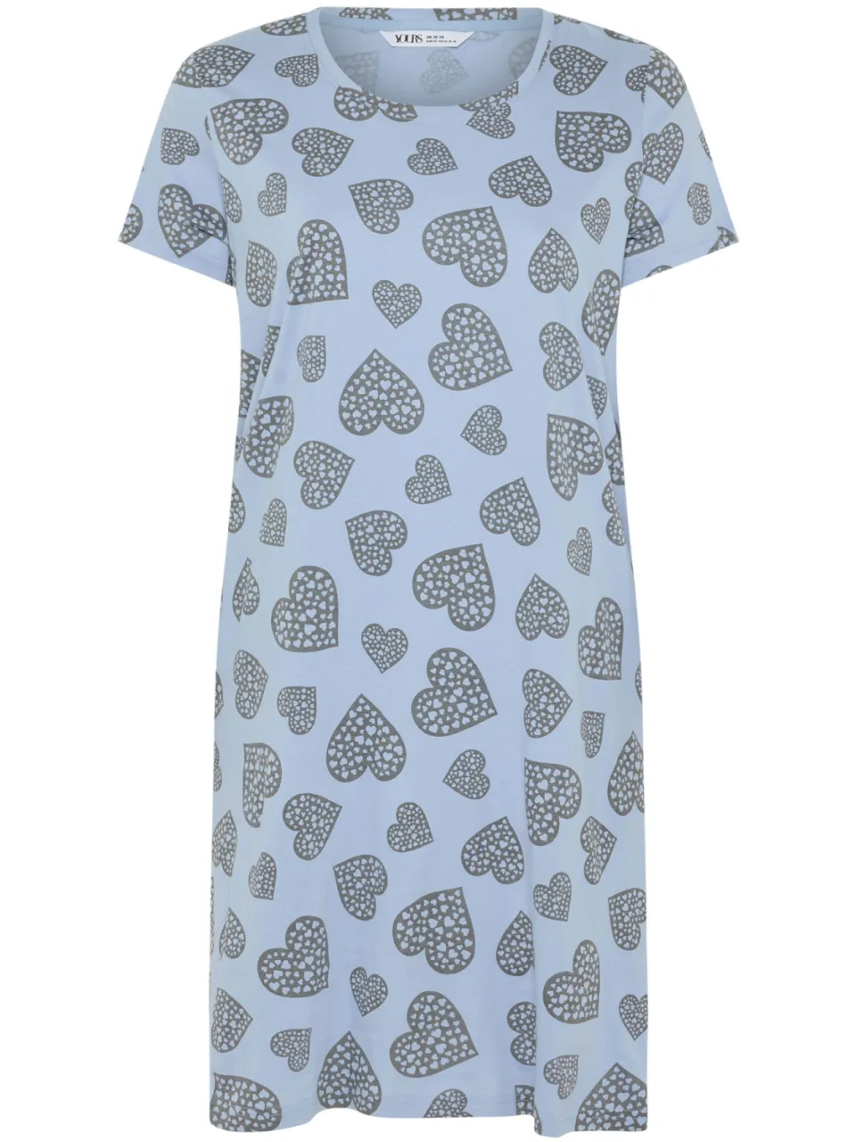Yours Lichtblauw Nachthemd Met Hartje-64 blauw, foto 4
