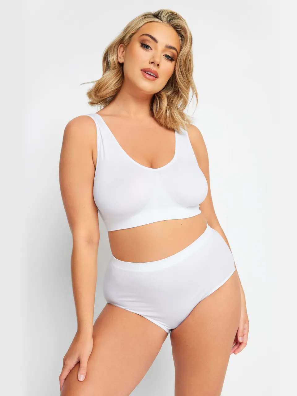 Yours Witte Naadloze Slips Met Volledige Dekking-44 White