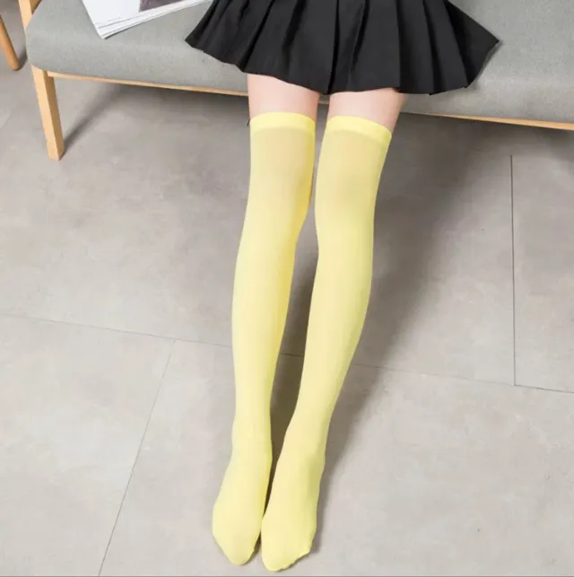 Go Go Gadget Kniekousen - Kniesokken - Overknee Sock - One size - 1 paar - Geel