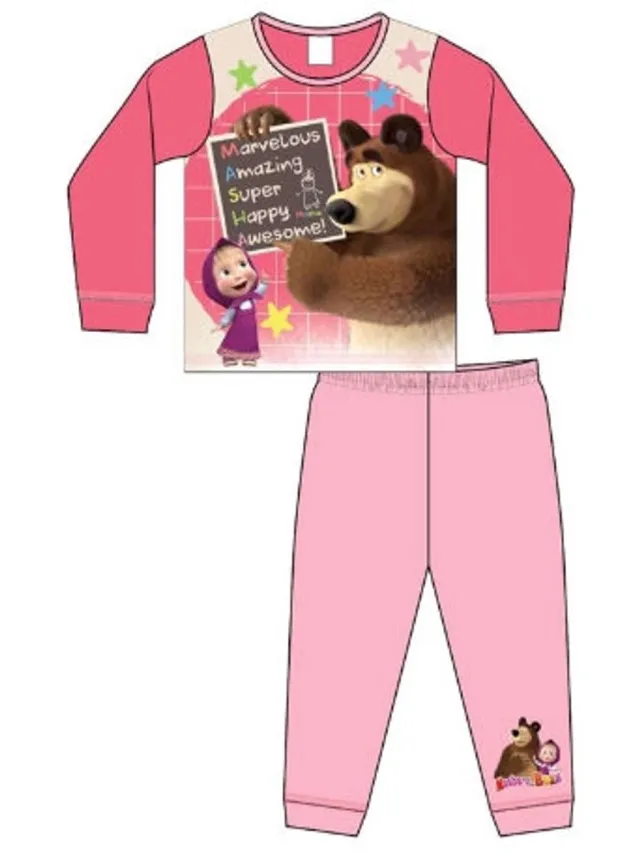 Masha en de Beer pyjama - Roze - Meisjespyjama - Katoen