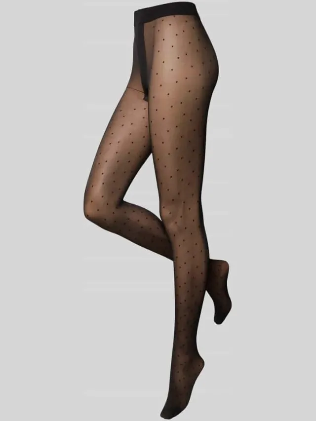 Camano 40 DEN panty met all-over motief zwart, foto 5