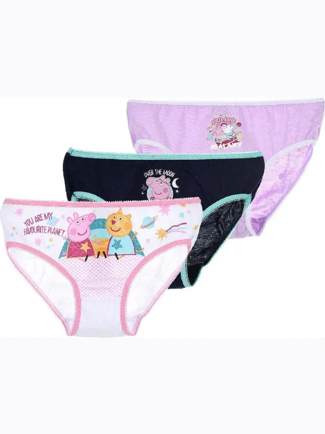 Peppa Pig Onderbroeken - Ondergoed - Set 3 Stuks - 100% Katoen - 6/8 jaar Multi