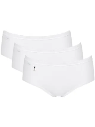 Sloggi Pearl Midi wit Zwart,Wit