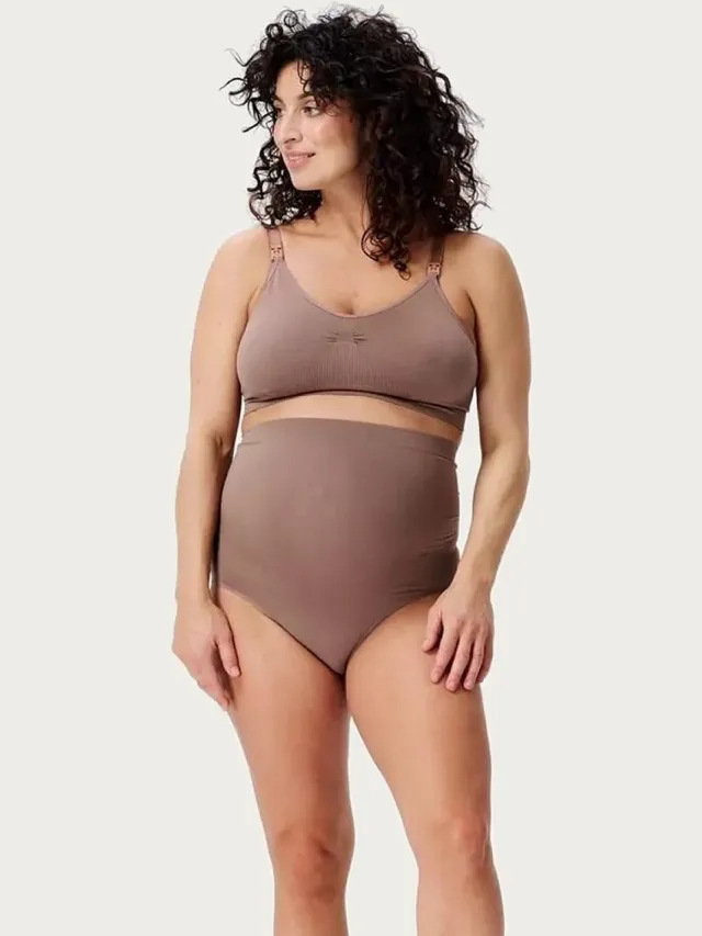Noppies Nisa Naadloze Sensil Zwangerschapsslip Deep Taupe