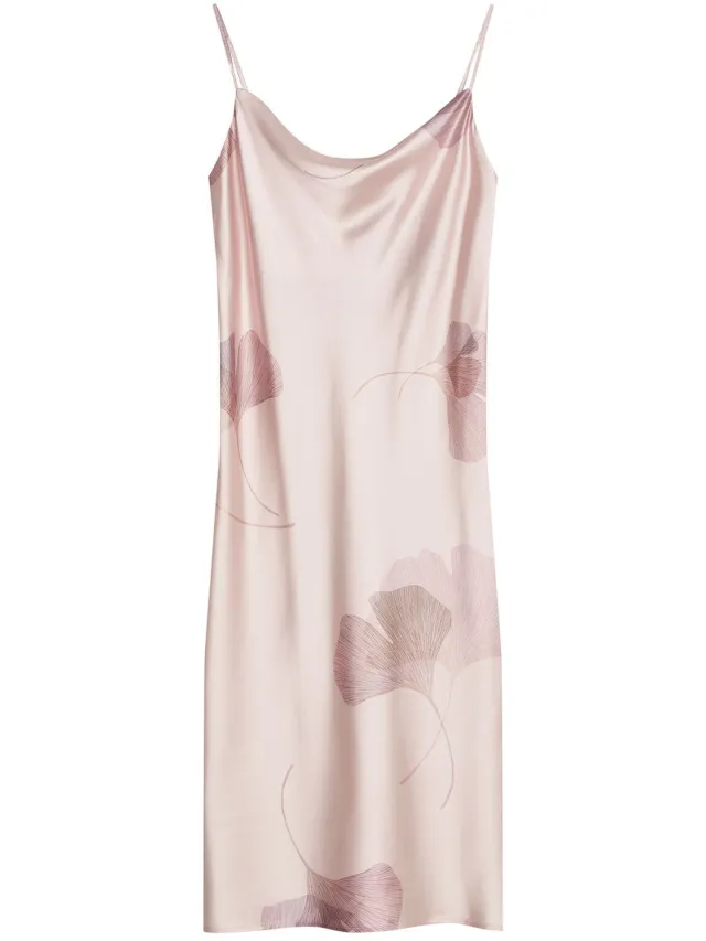 ESOTIQ Capriccio - Nachthemd - Satijn - Beige - Midi