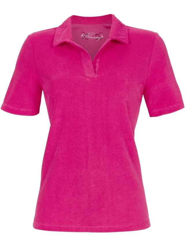 Ringella Badstoffen pyjamashirt fuchsia - Rood - Maat - 40