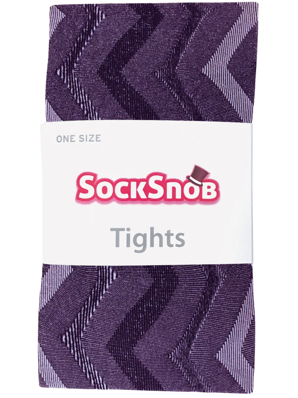 Sock Snob Dames80 denier ondoorzichtig patroon panty's - Weef Paars, foto 2