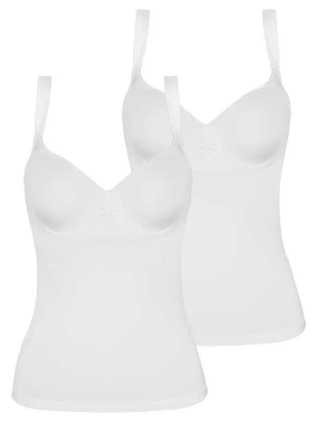 Viania 2-pack Beha-hemd Basic Wit Wit