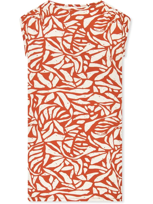 Schiesser dames Selected Premium nachthemd met korte mouwen - terracotta