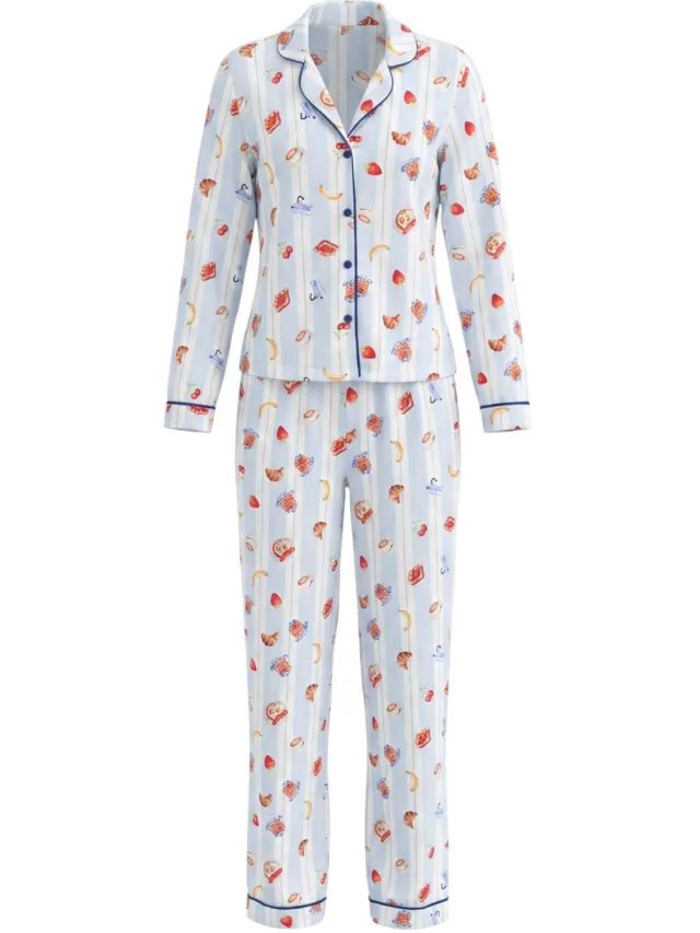 Trendyol TRENDYOLMİLLA Dames 2-pack Meerkleurig Met grafische print Lang Loungewear Regular fit Pyjama- Sets Veelkleurig