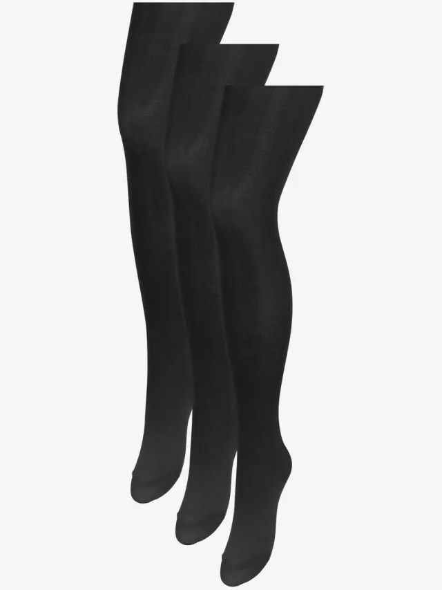 Next Dames - Set van 3 ondoorschijnende panty's van 60 denier - Zwart Black