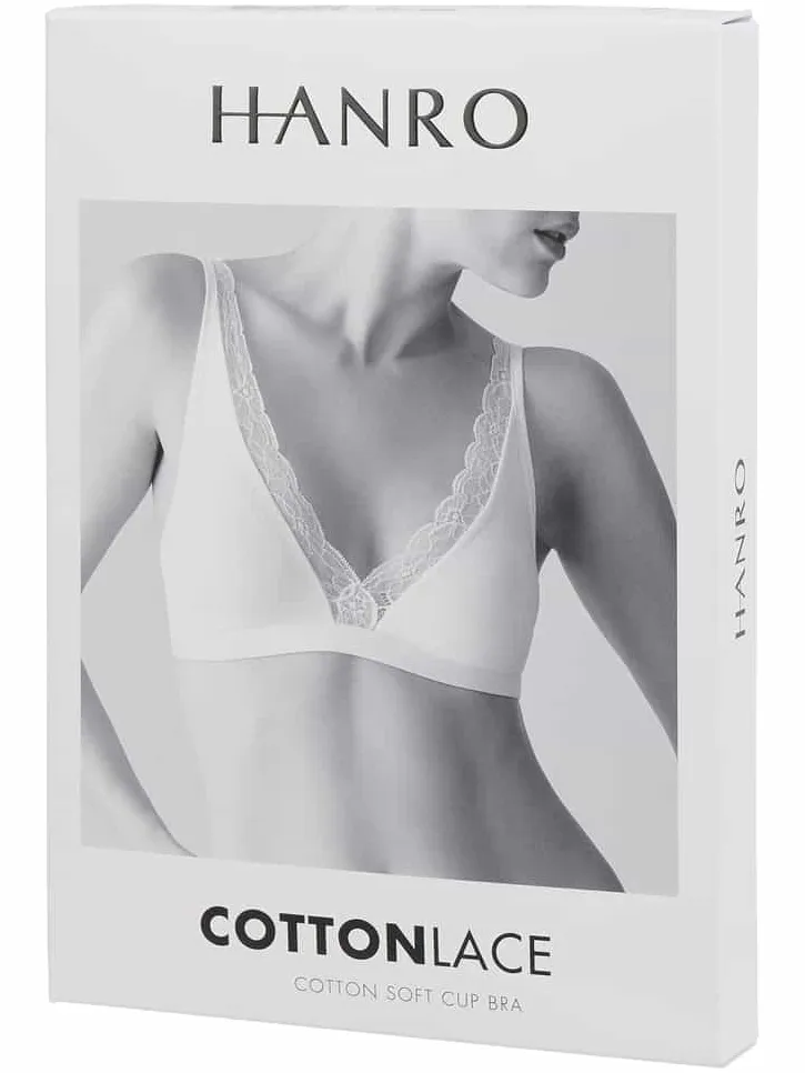 Hanro Bralette met stretch model 'Cotton Lace' zwart, foto 3