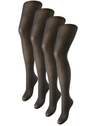 Pieces NIKOLINE 20 denier panty zwart set van 4, foto 2