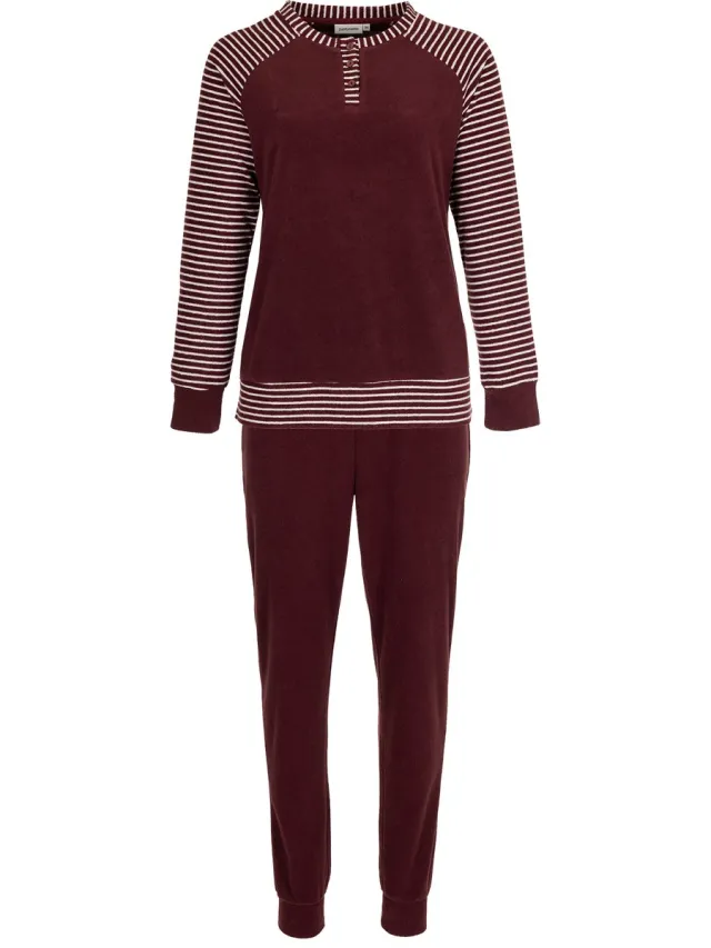 Pastunette Pyjamaset - Katoen/Polyester - Badstof - Bordeaux
