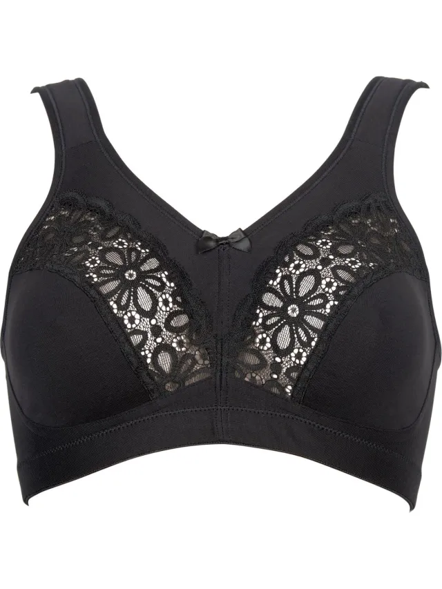 Elbrina beugelloze Vrouwen Beha - Zwart Black