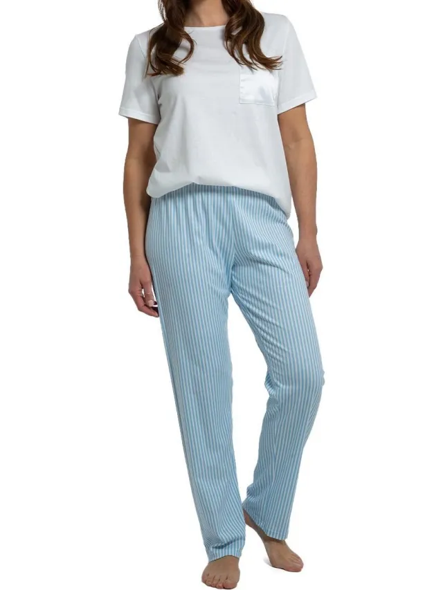 Mey Dames pyjama Night2Day wit / dream blue