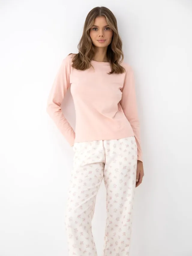 S& Sensis Sensis Flanellen Pyjama Royal Dames 42 / Roze