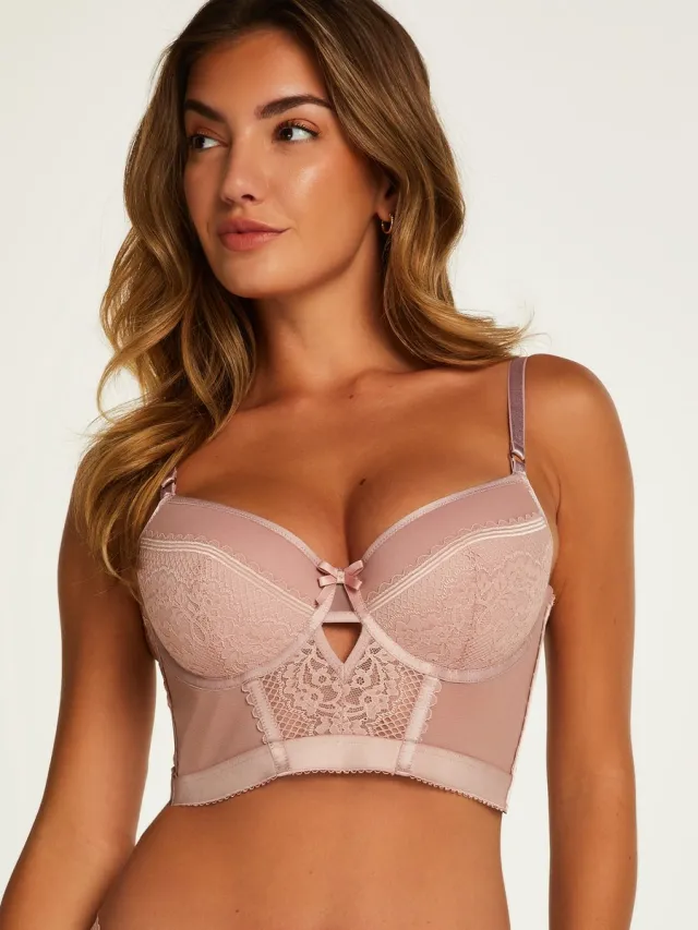 Hunkemöller Dames Lingerie Voorgevormde longline beugel bh Malika - Roze
