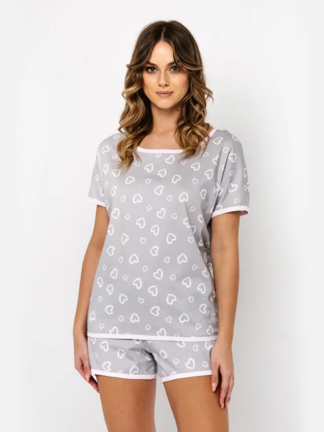 Italian Fashion Noelia| dames shortama | katoen | grijs