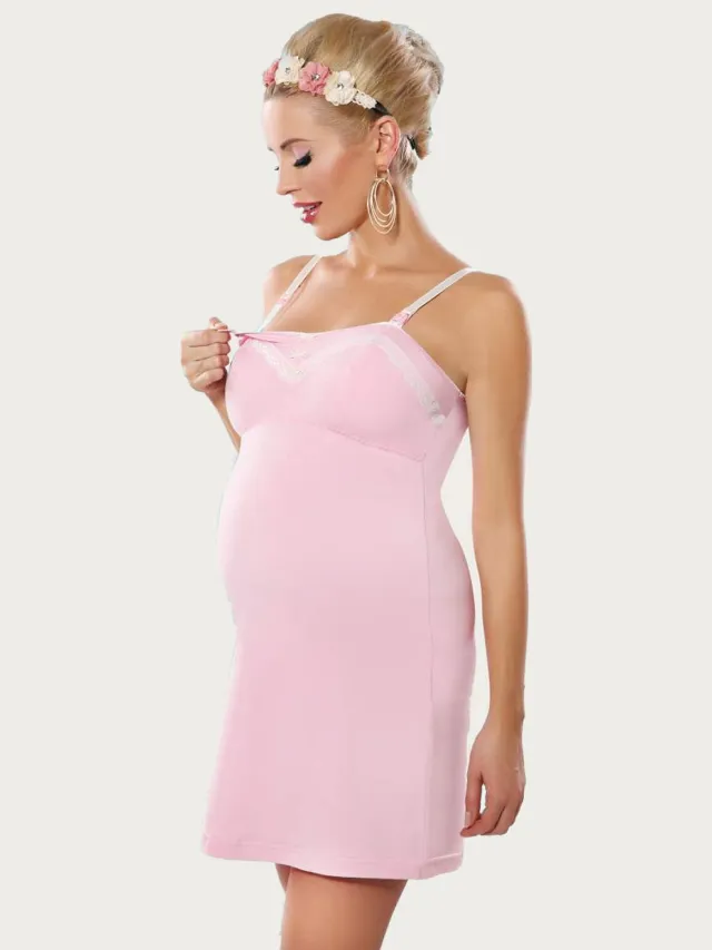 Mitex Mama Pink Candy voedingsjurk roze