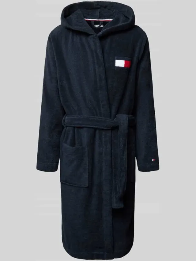 Tommy Hilfiger Badjas van puur katoen Donkerblauw