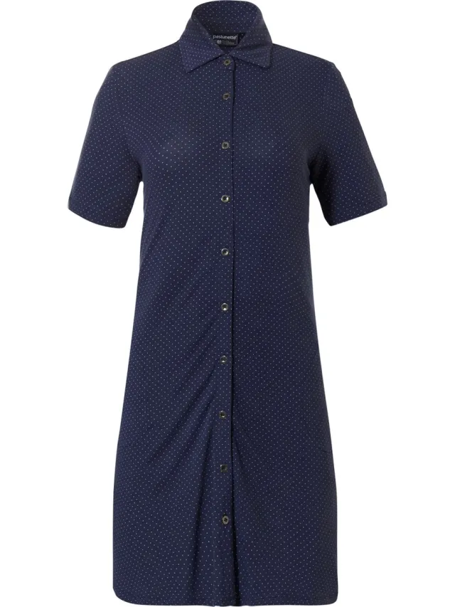 Pastunette Nachthemd Pastunette - Luxe Doorknoop - Blauw - Viscose