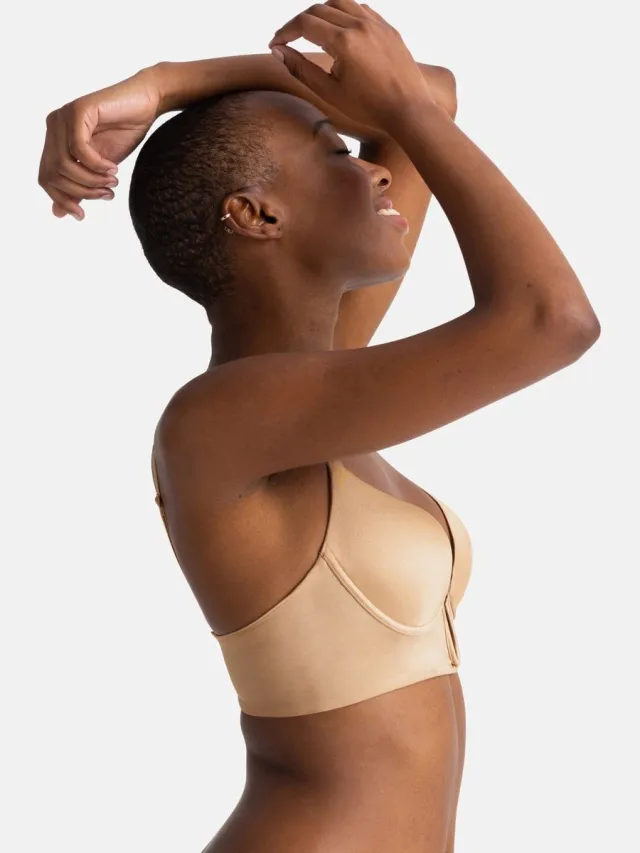 Dorina BH diepe decolleté - Plunge Bh - Sublime Sculpt - 80E - Beige.