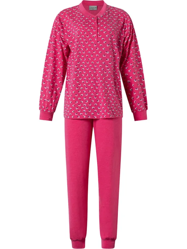 Lunatex dames pyjama 124197 tulp - roze