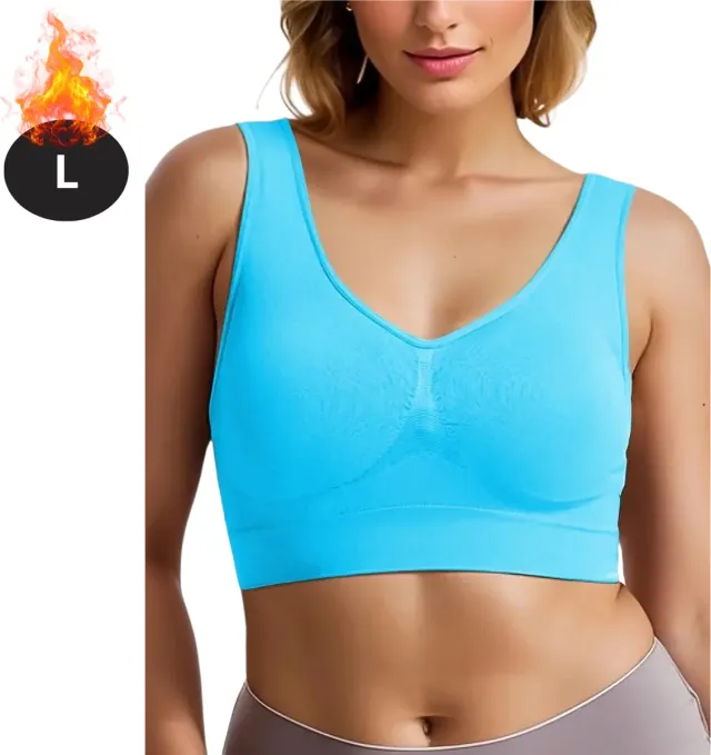 Nivard BH Zonder Beugel - Zonder Bandjes - Push-up Bh's - Comfort Beha - Gemengd - Comfortabel - Lichtblauw