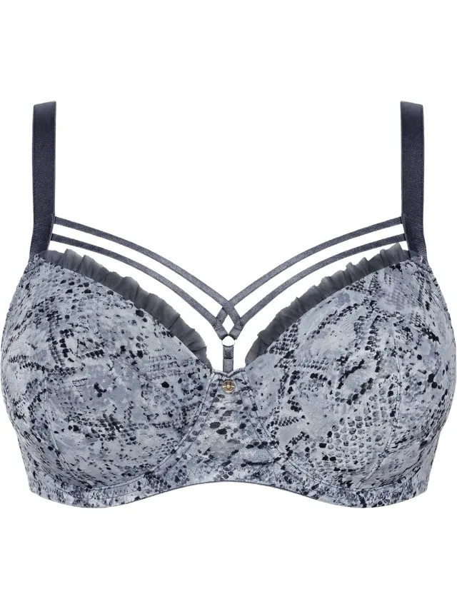 TruYou Dames - TruYou beugelbeha zachte cups dierenprint - Donkergrijs