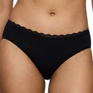 Triumph Feel Of Cotton Tai slip ecru Zwart,Wit