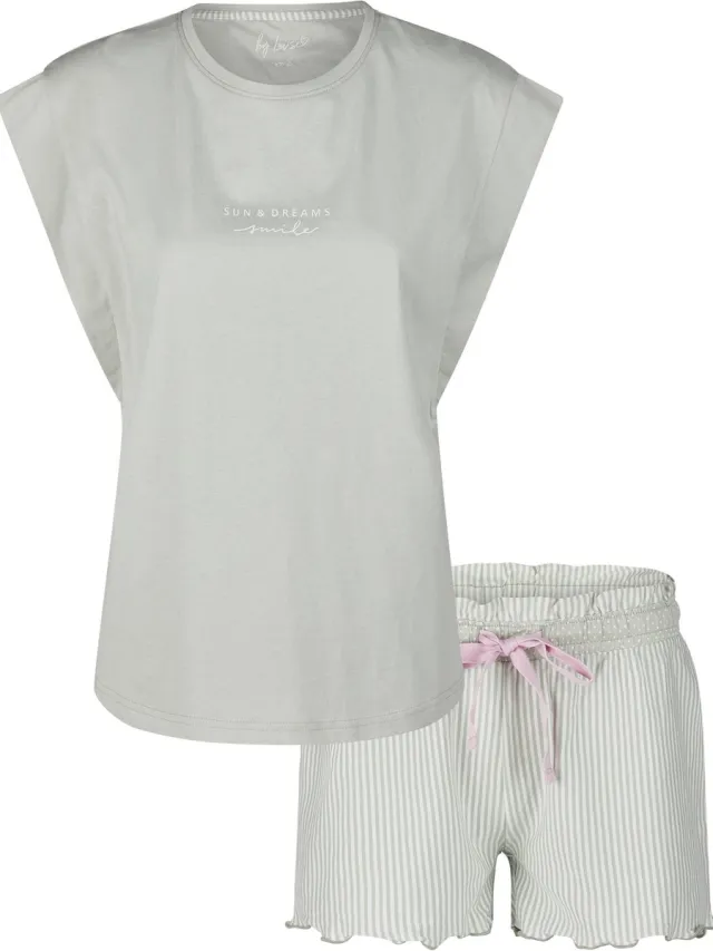 By Louise Dames Korte Pyjama Set Shortama Groen Sun&Dreams