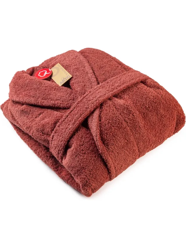 ARTG Robezz - Badjas Sjaalkraag - Oud Rose - Old Pink - 100% Katoen - Zware kwaliteit - Badstof - (3XL)