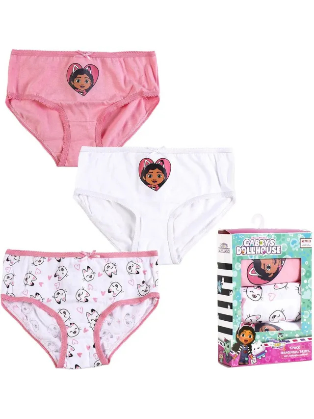 CERDÁ LIFE'S LITTLE MOMENTS Gabby's Poppenhuis Ondergoed Onderbroekjes - 3 Stuks Multi