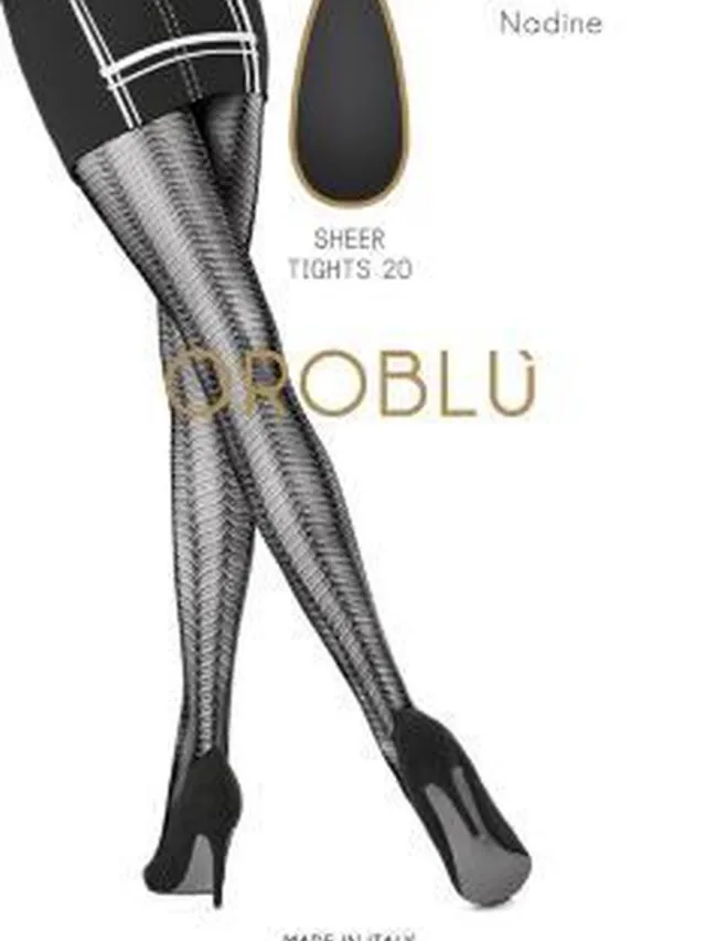 Oroblu Fashion panty Oroblu nadine-Zwart-XL