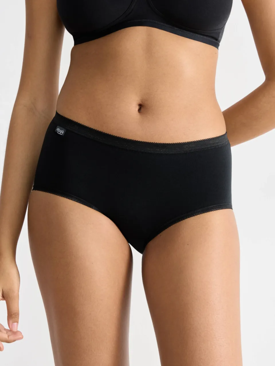 Sloggi Basic+ midislip (set van 4) zwart, foto 4