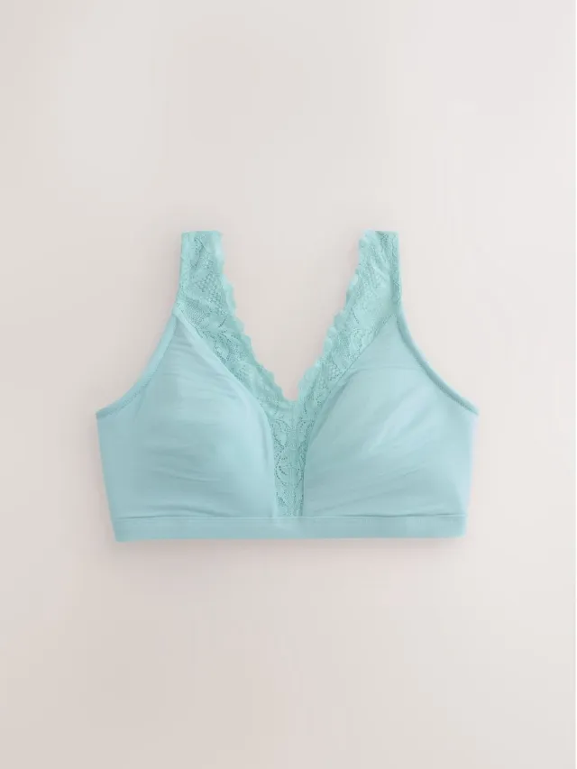 Next Dames - Superzachte Ultimate Comfort B-H beha zonder vulling en zonder beugel - Blauw Blue