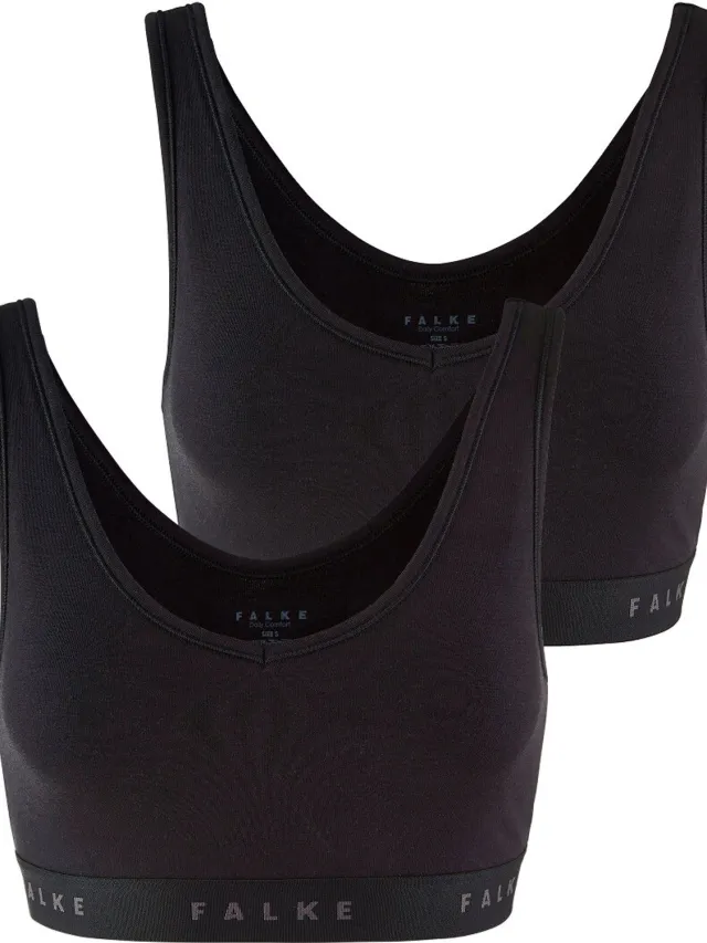 Falke Daily Comfort Multipack ademend katoen beha dames zwart