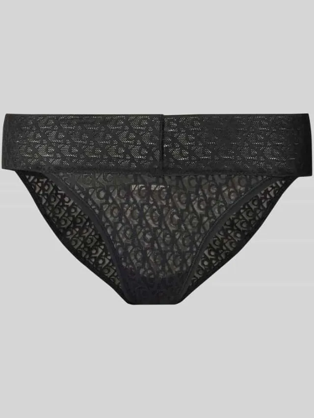 Calvin Klein Slip met kanten details Zwart