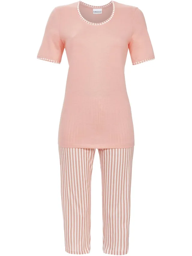Ringella Roze strepen pyjama Ringella - Roze - Maat - 50