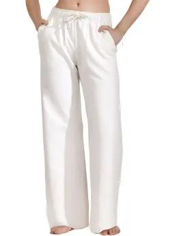 Bread & Boxers Bread and Boxers Wide Leg Lounge Pant Blauw,Zwart,Beige,Wit