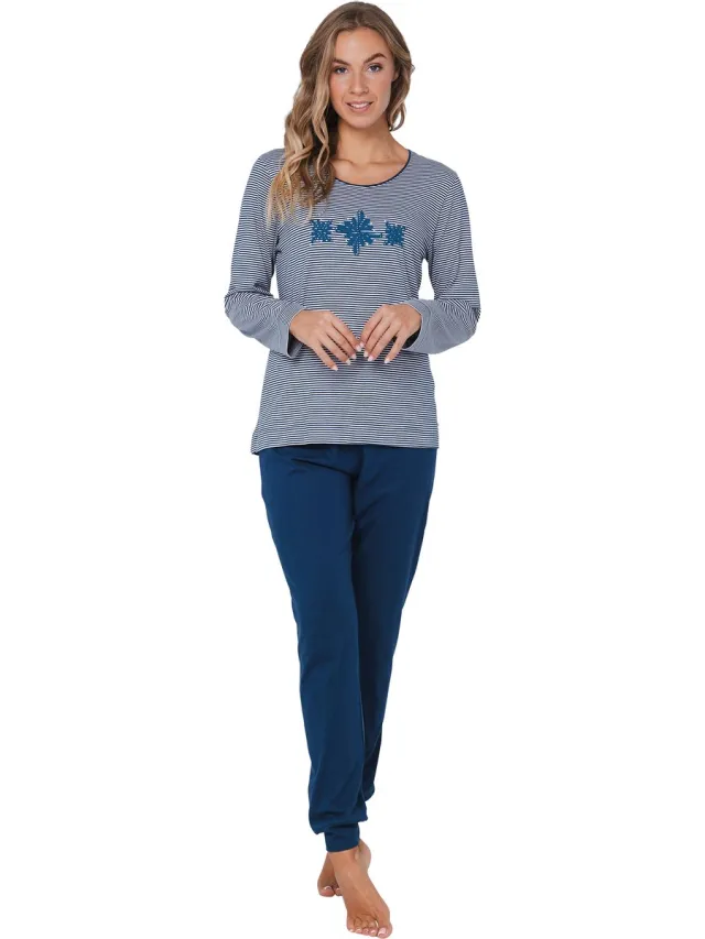 Pastunette Blue Bloom - Pyjama - Bio Katoen - Blauw