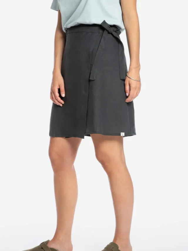 MATONA dames vegan Rok Wikkelrok Zwart