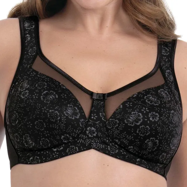 Anita Comfort bh zonder beugel Clara Art zwart / antraciet