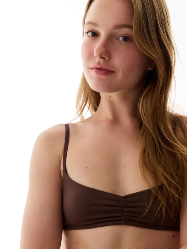 Penti Gerepte Jersey Bralette Bh Bruin