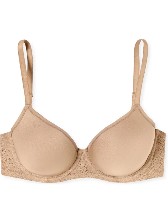 Schiesser Beugelbeha met spacer voorgevormde cups Air - Dames Beha - maple beige