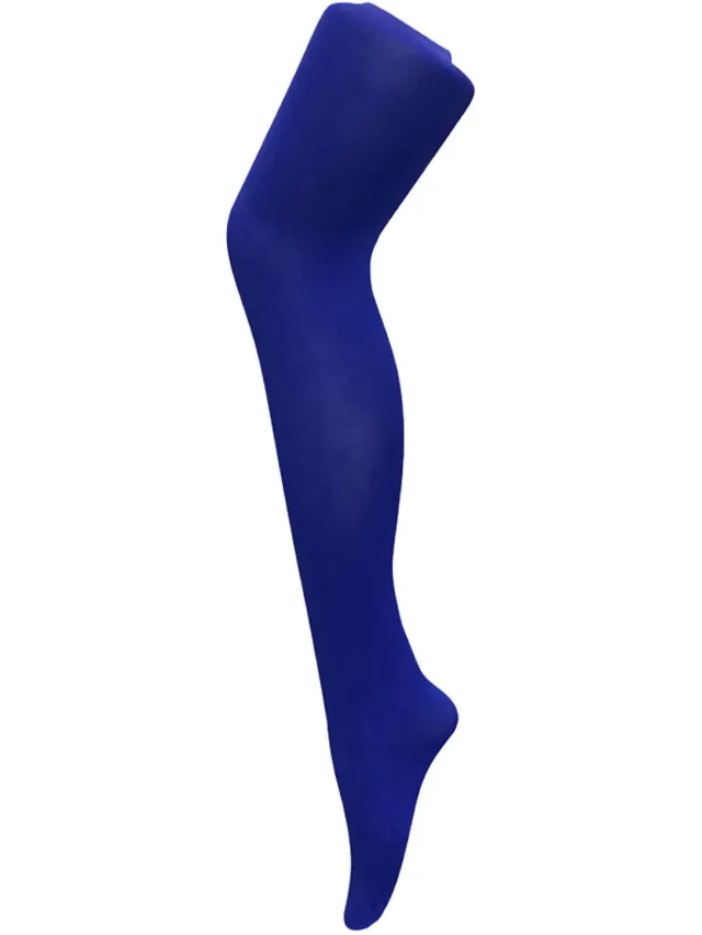 Sock Snob Dames 80 denier ondoorzichtige effen gekleurde panty's - Kobalt Blauw